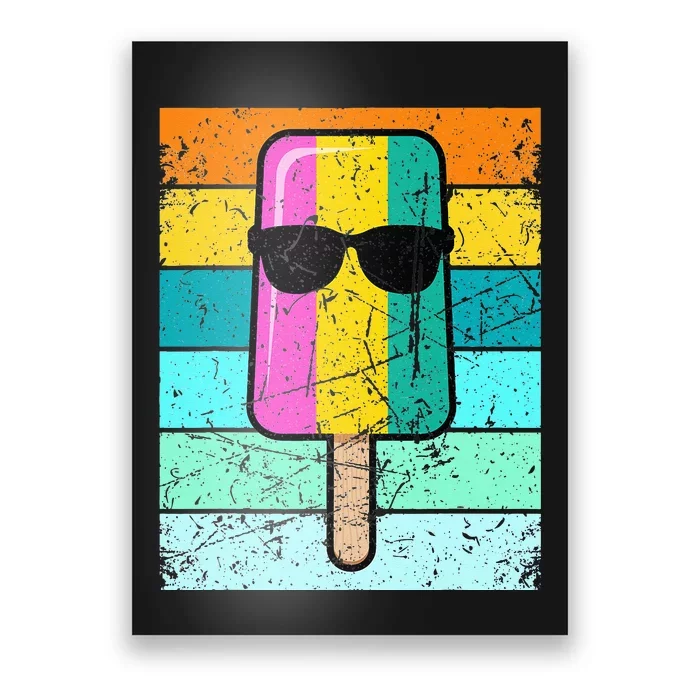 Summer Popsicle Funny Ice Cream Beach Pool Party Poster