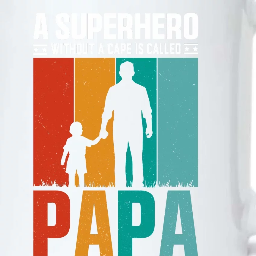 Superhero Papa FatherS Day Graphic Black Color Changing Mug