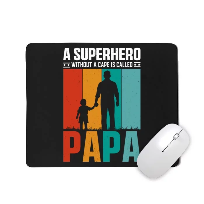 Superhero Papa FatherS Day Graphic Mousepad