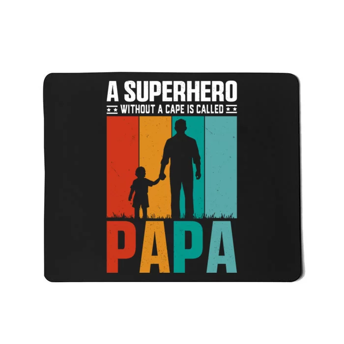 Superhero Papa FatherS Day Graphic Mousepad