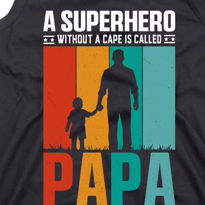 Superhero Papa FatherS Day Graphic Tank Top