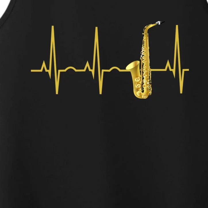 Saxophone Player Funny Gift Sax Heartbeat Hooded Cute Gift Gift Performance Tank