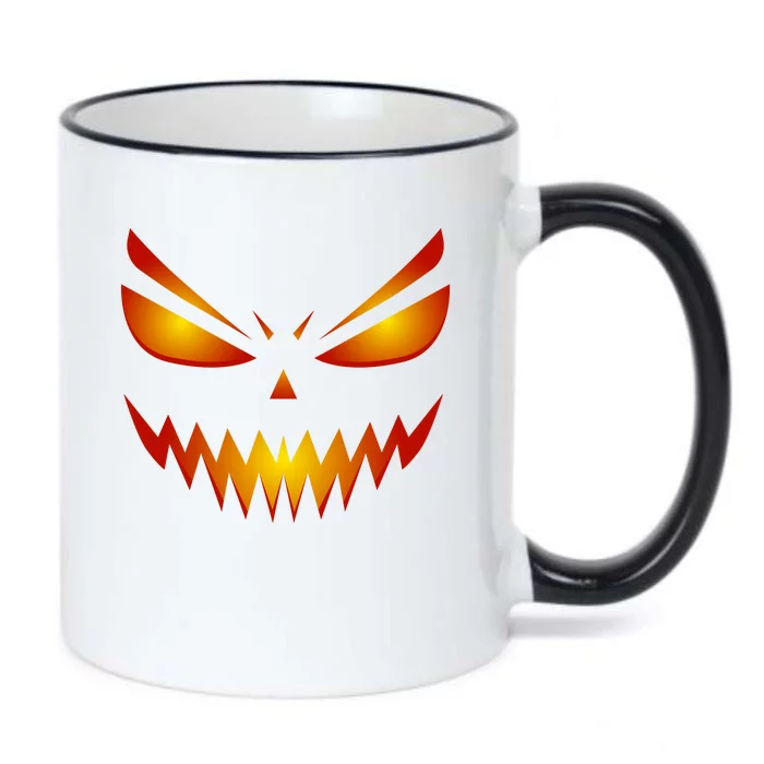 Spooky Pumpkin Face Halloween Black Color Changing Mug