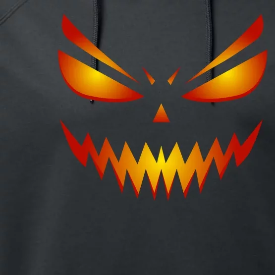 Spooky Pumpkin Face Halloween Performance Fleece Hoodie