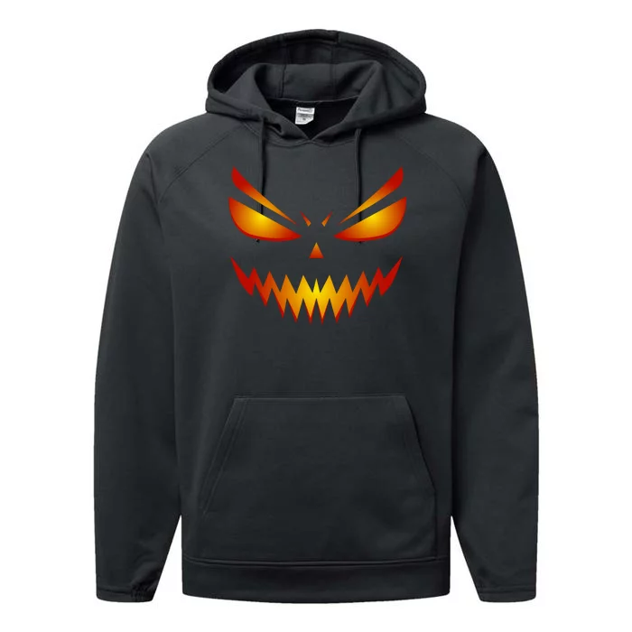 Spooky Pumpkin Face Halloween Performance Fleece Hoodie