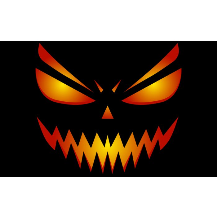 Spooky Pumpkin Face Halloween Bumper Sticker