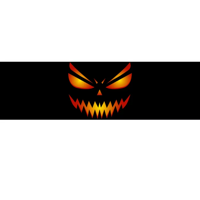 Spooky Pumpkin Face Halloween Bumper Sticker