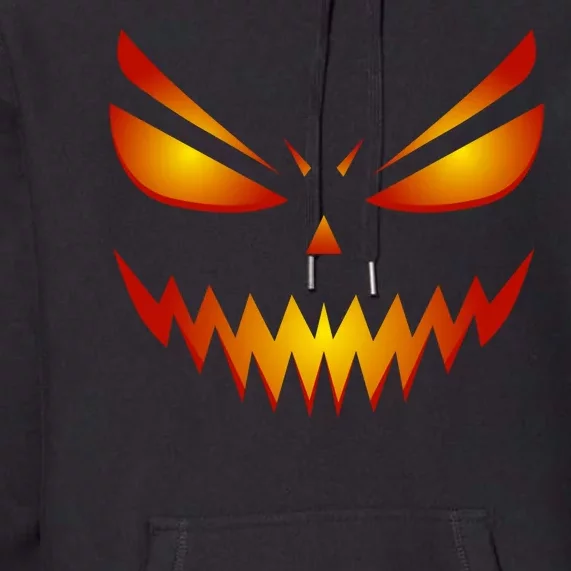 Spooky Pumpkin Face Halloween Premium Hoodie