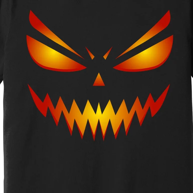 Spooky Pumpkin Face Halloween Premium T-Shirt