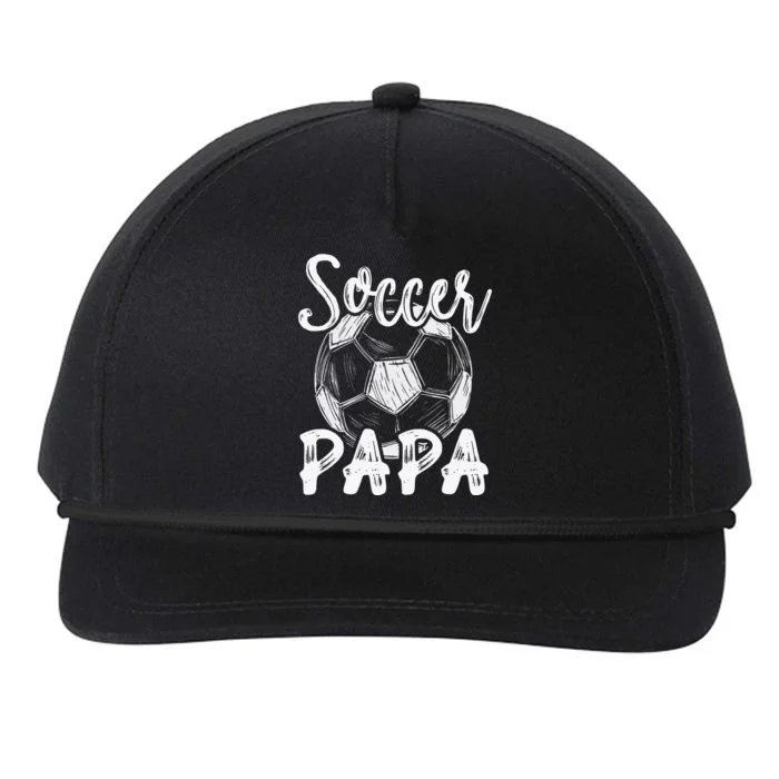 Soccer Papa For  Family Matching Team Player Soccer Ball Snapback Five-Panel Rope Hat