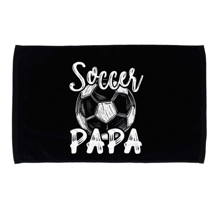 Soccer Papa For  Family Matching Team Player Soccer Ball Microfiber Hand Towel