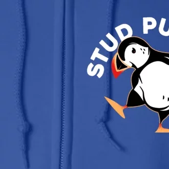 Stud Puffin Funny Seabird Animal Lover Stud Muffin Cool Gift Full Zip Hoodie