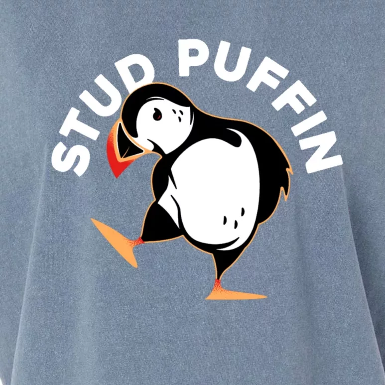 Stud Puffin Funny Seabird Animal Lover Stud Muffin Cool Gift Garment-Dyed Women's Muscle Tee