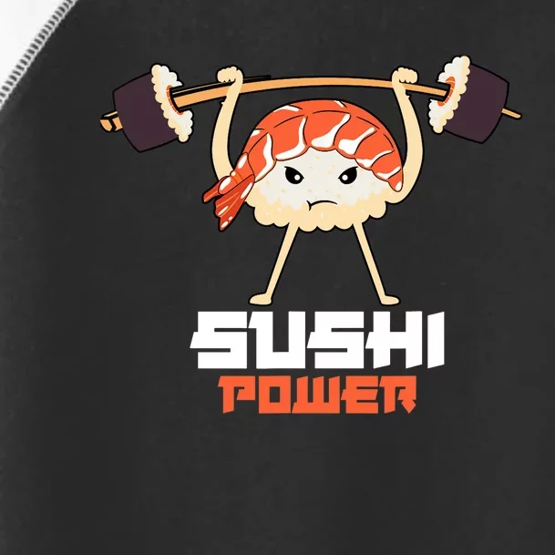 Sushi Power Funny Gym Vegetarian Muscle Powerlifting Toddler Fine Jersey T-Shirt