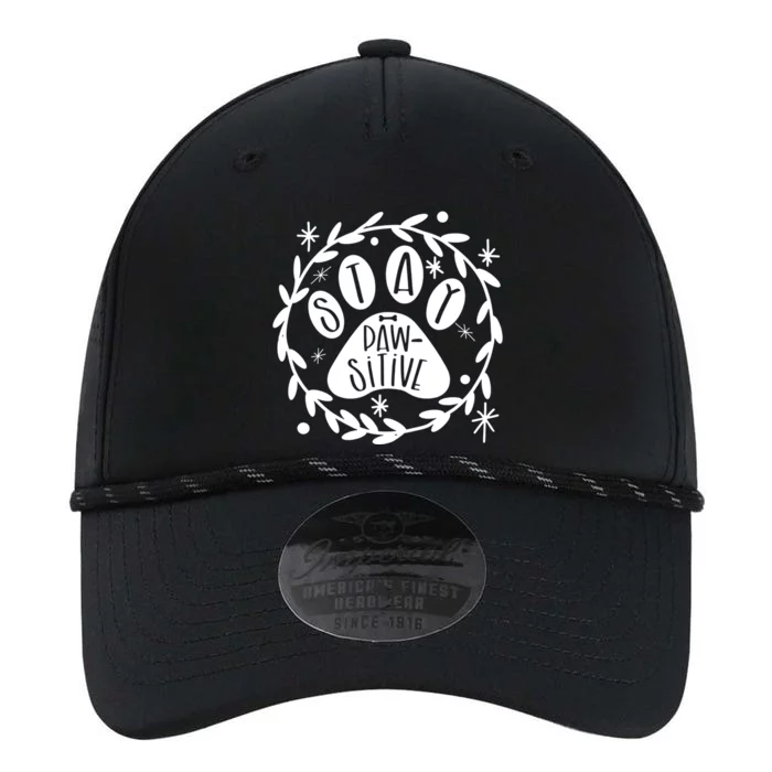 Stay Pawsitive Funny Dog Mom Gift Performance The Dyno Cap