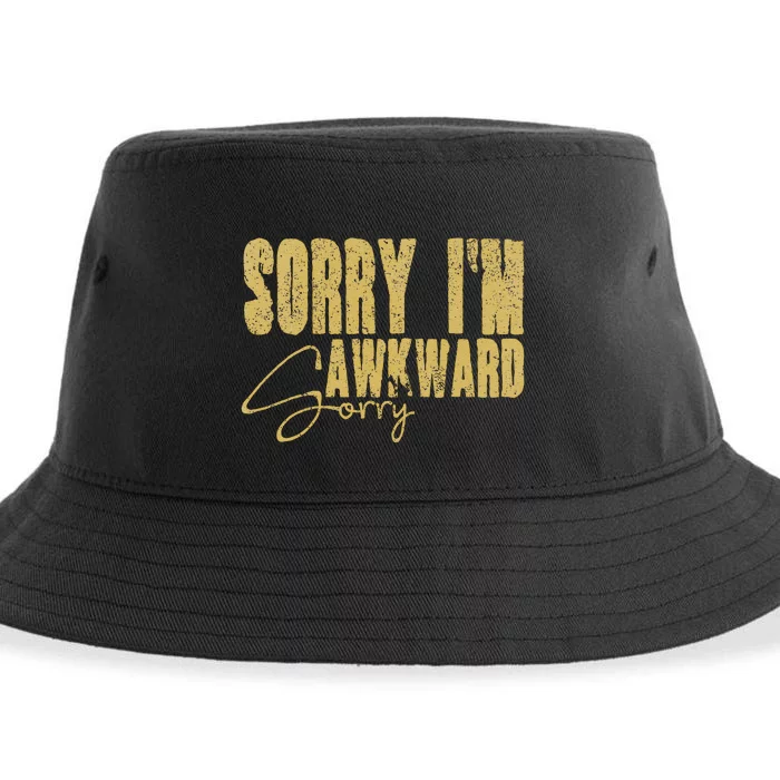 Shy Person Funny Quote For Introvert Awkward Moments Sustainable Bucket Hat