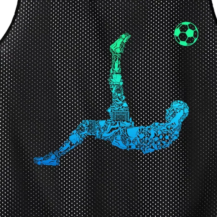 Soccer Players Funny Gift Mesh Reversible Basketball Jersey Tank