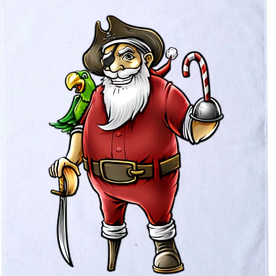 Santa Pirate Funny Christmas Candy Platinum Collection Golf Towel