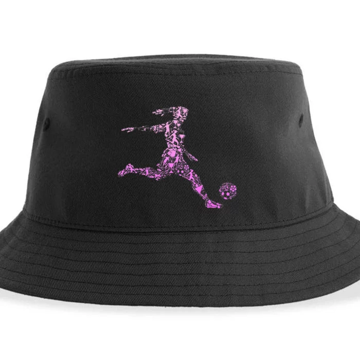 Soccer Player  funny soccer coach team Sustainable Bucket Hat