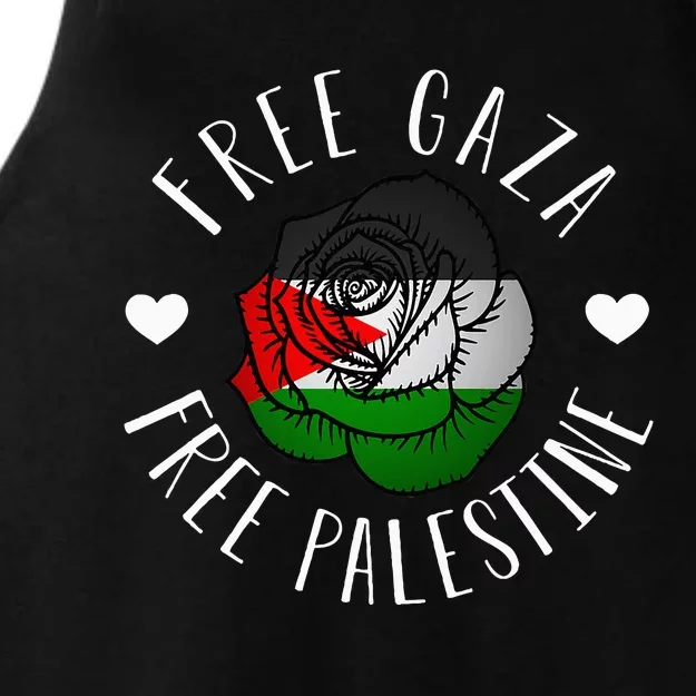 Support Palestine's Freedom with the Arabic Flag Ladies Tri-Blend Wicking Tank