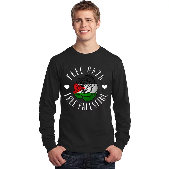 Support Palestine's Freedom with the Arabic Flag Tall Long Sleeve T-Shirt