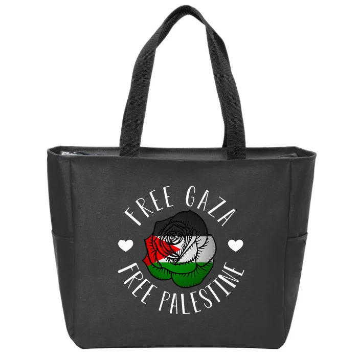 Support Palestine's Freedom with the Arabic Flag Zip Tote Bag