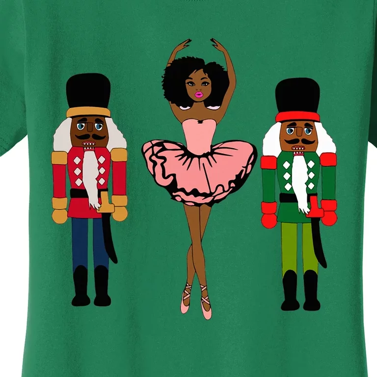 Sugar Plum Fairy Black Nutcracker Christmas African American Women's T-Shirt