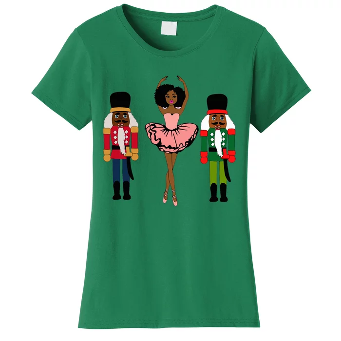 Sugar Plum Fairy Black Nutcracker Christmas African American Women's T-Shirt