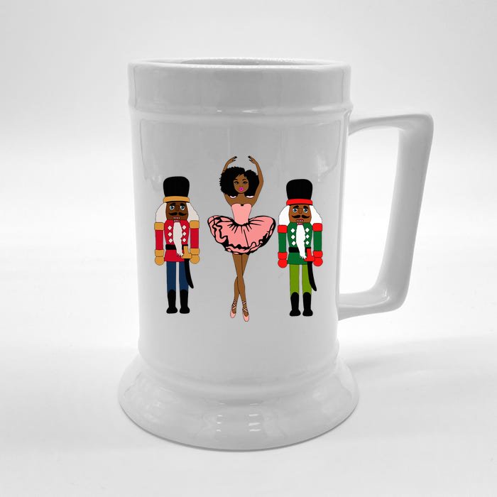 Sugar Plum Fairy Black Nutcracker Christmas African American Front & Back Beer Stein