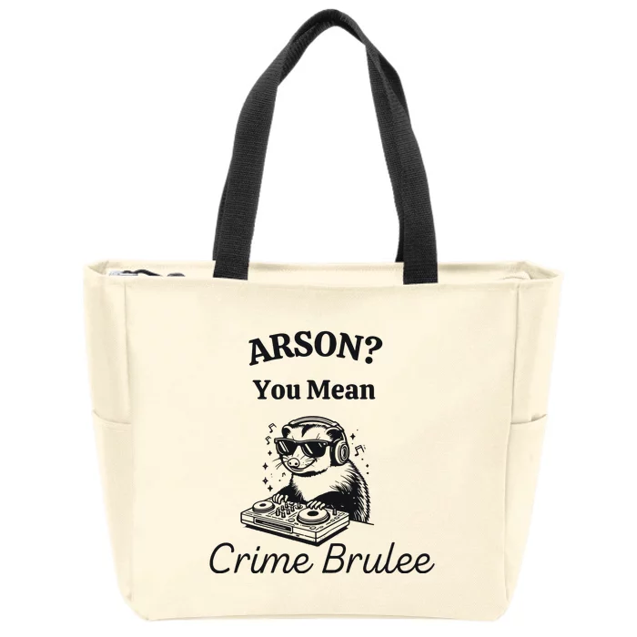 Sarcastic Possum Funny Snarky Zip Tote Bag