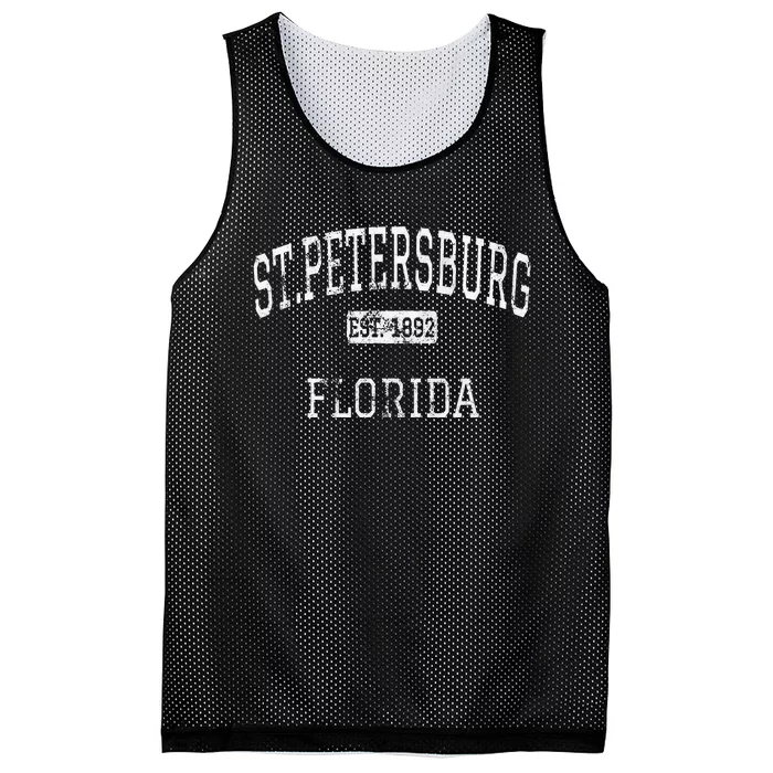 St Petersburg Florida FL Vintage Mesh Reversible Basketball Jersey Tank