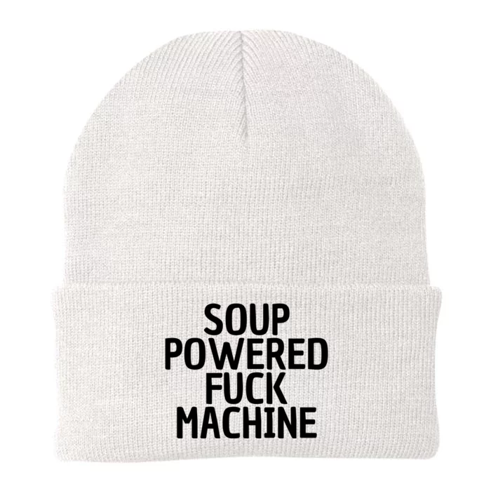 Soup Powered Fuck Machine Funny Sayings Knit Cap Winter Beanie