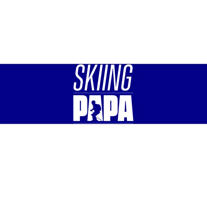 Skiing Papa Father Dad Ski Skier Gift Bumper Sticker