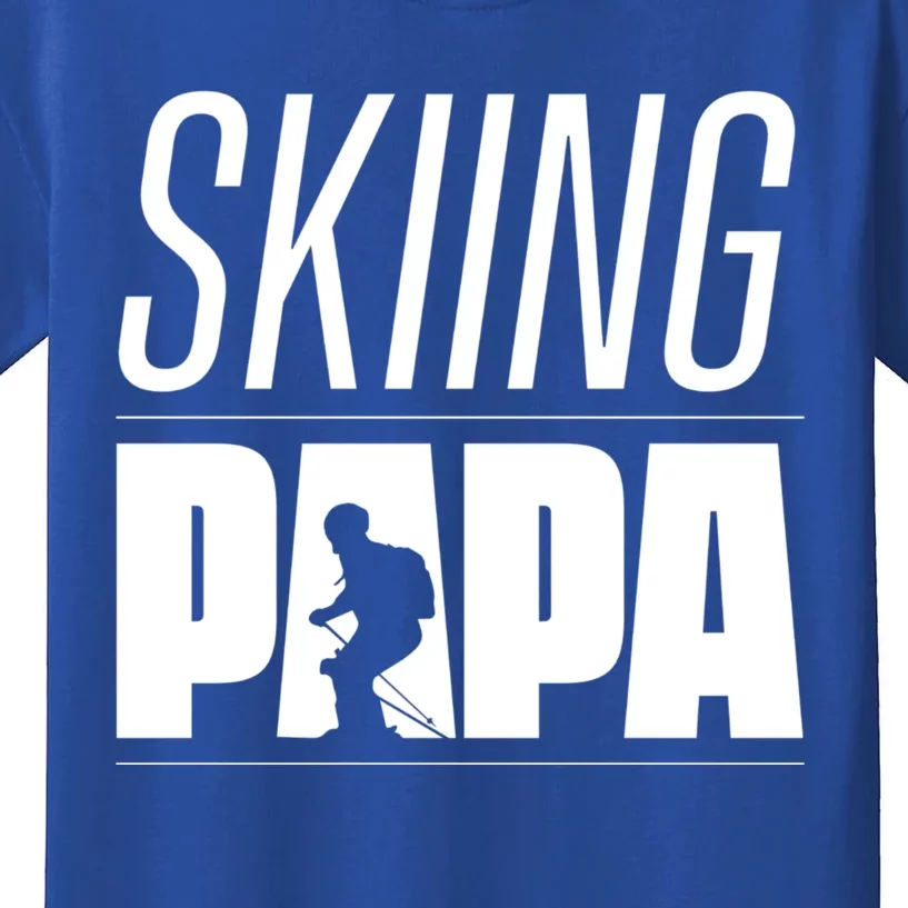 Skiing Papa Father Dad Ski Skier Gift Kids T-Shirt