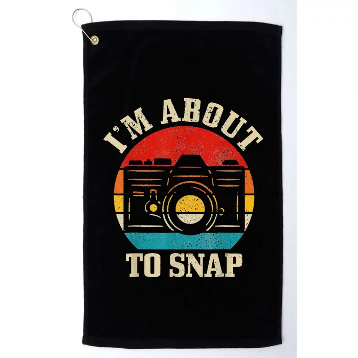 Snap Photo Funny Photographer Gift Platinum Collection Golf Towel