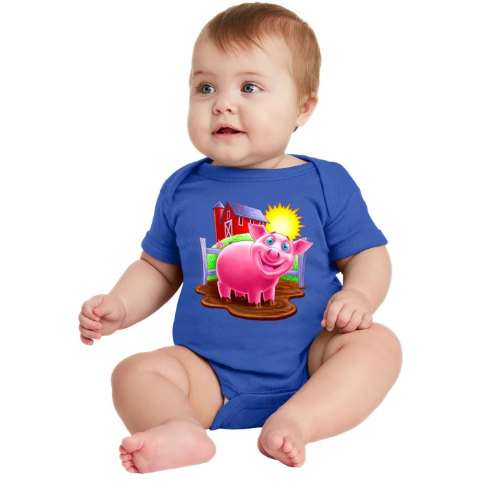 Smiling Pig Farm Baby Bodysuit