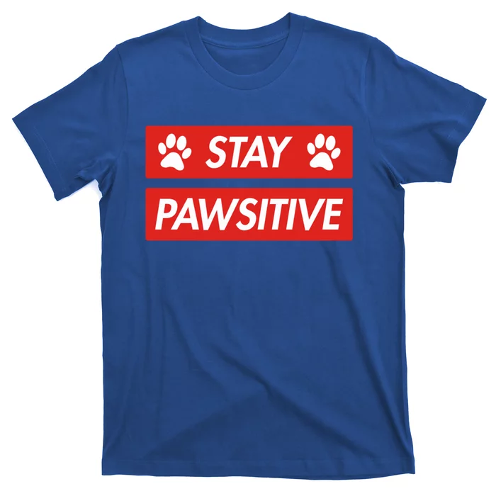 Stay Pawsitive Funny Dog Lovers Gift Meaningful Gift T-Shirt