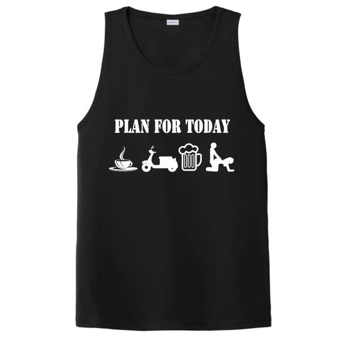 Scooter Plan For Day Cool Cheeky Scooter Gift Performance Tank