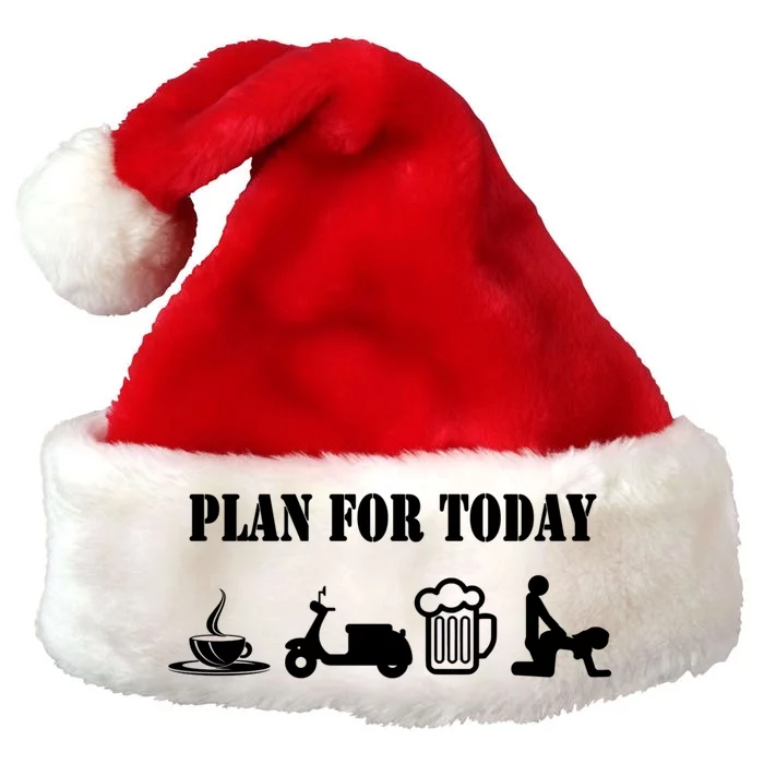 Scooter Plan For Day Cool Cheeky Scooter Gift Premium Christmas Santa Hat