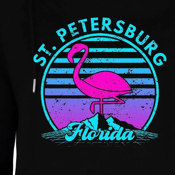 Saint Petersburg Florida Womens Funnel Neck Pullover Hood