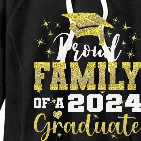 Super Proud Family Of 2024 Graduate Awesome Family College Women's Fleece Hoodie