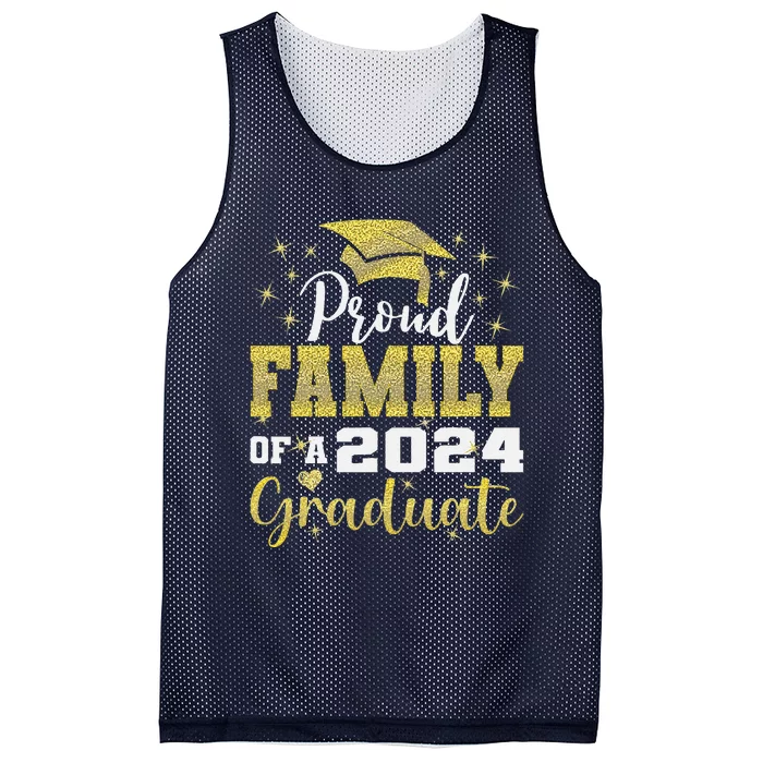 Super Proud Family Of 2024 Graduate Awesome Family College Mesh Reversible Basketball Jersey Tank