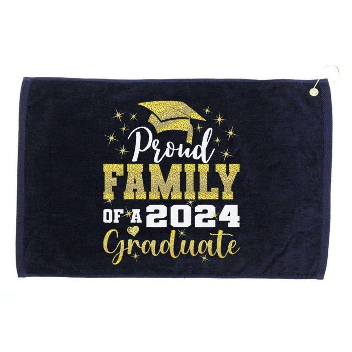 Super Proud Family Of 2024 Graduate Awesome Family College Grommeted Golf Towel