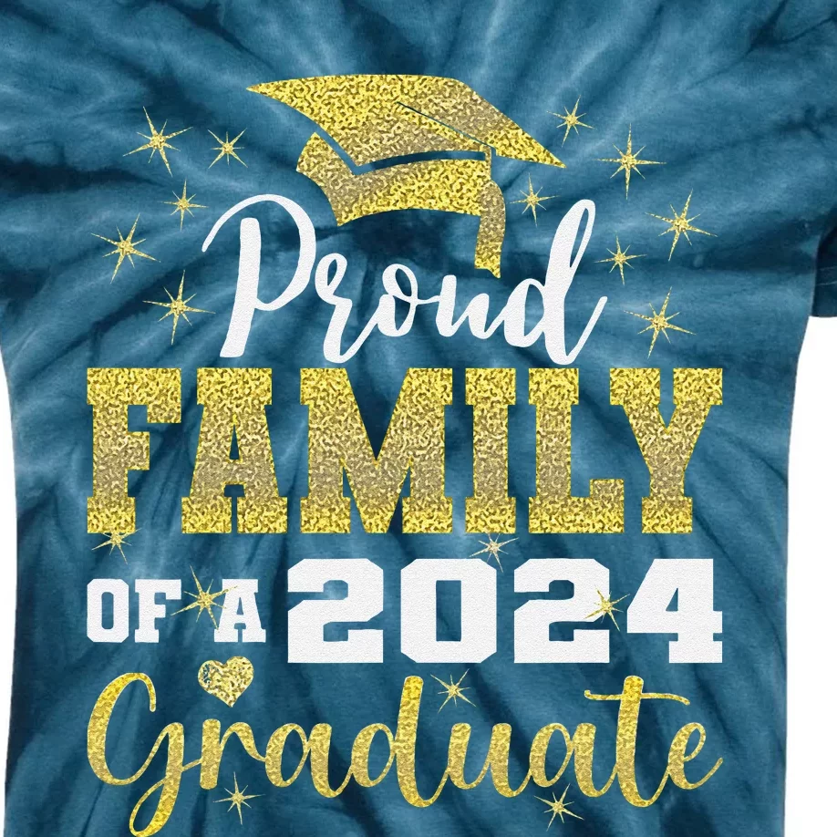 Super Proud Family Of 2024 Graduate Awesome Family College Kids Tie-Dye T-Shirt