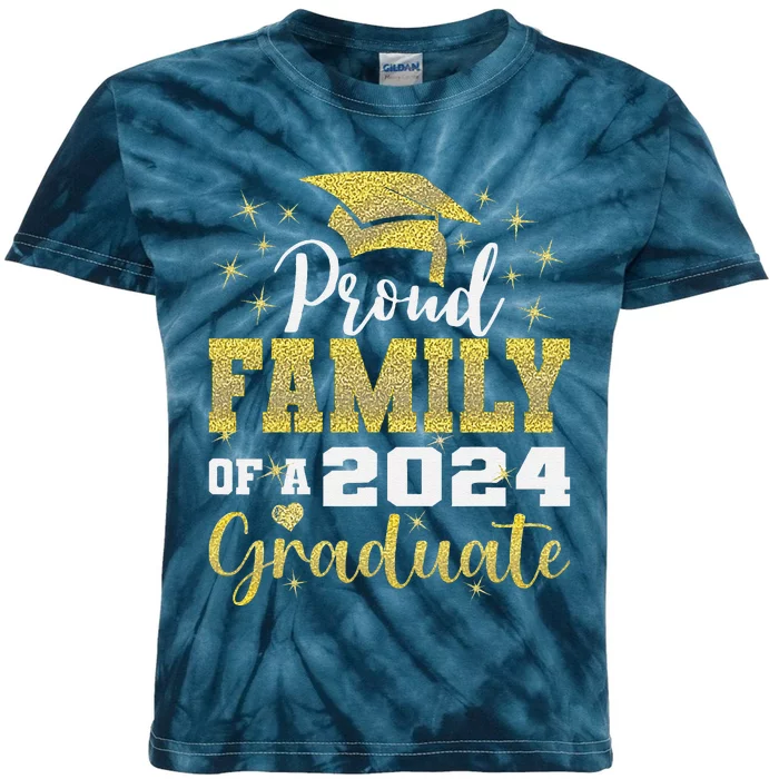 Super Proud Family Of 2024 Graduate Awesome Family College Kids Tie-Dye T-Shirt