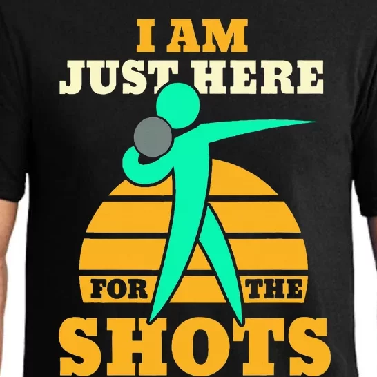 Shot Put Funny Here For The Shots Sport Shot Putter Pajama Set