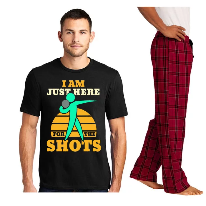 Shot Put Funny Here For The Shots Sport Shot Putter Pajama Set