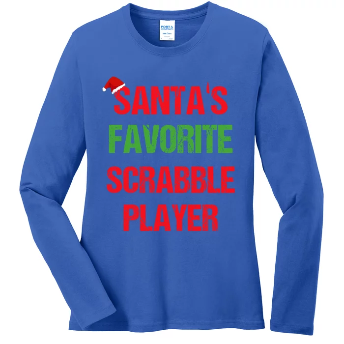 Scrabble Player Funny Pajama Christmas Gift Ladies Long Sleeve Shirt