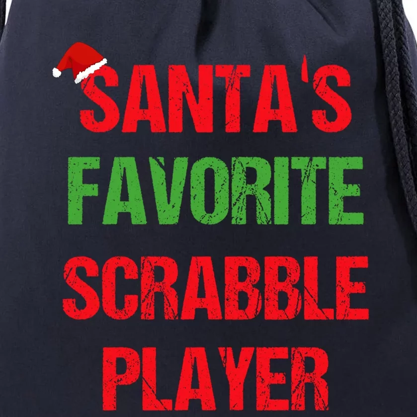 Scrabble Player Funny Pajama Christmas Gift Drawstring Bag