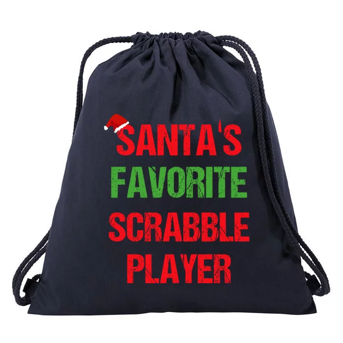 Scrabble Player Funny Pajama Christmas Gift Drawstring Bag